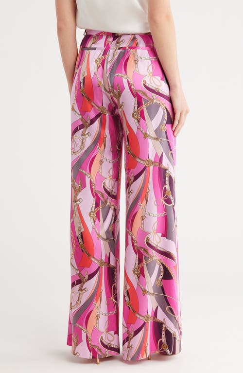 L Agence L'agence Pilar Silk Wide Leg Pants In Multi