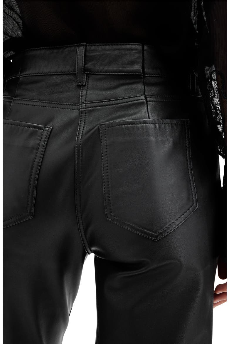 Saige Leather Pants, Alternate, color, BLACK