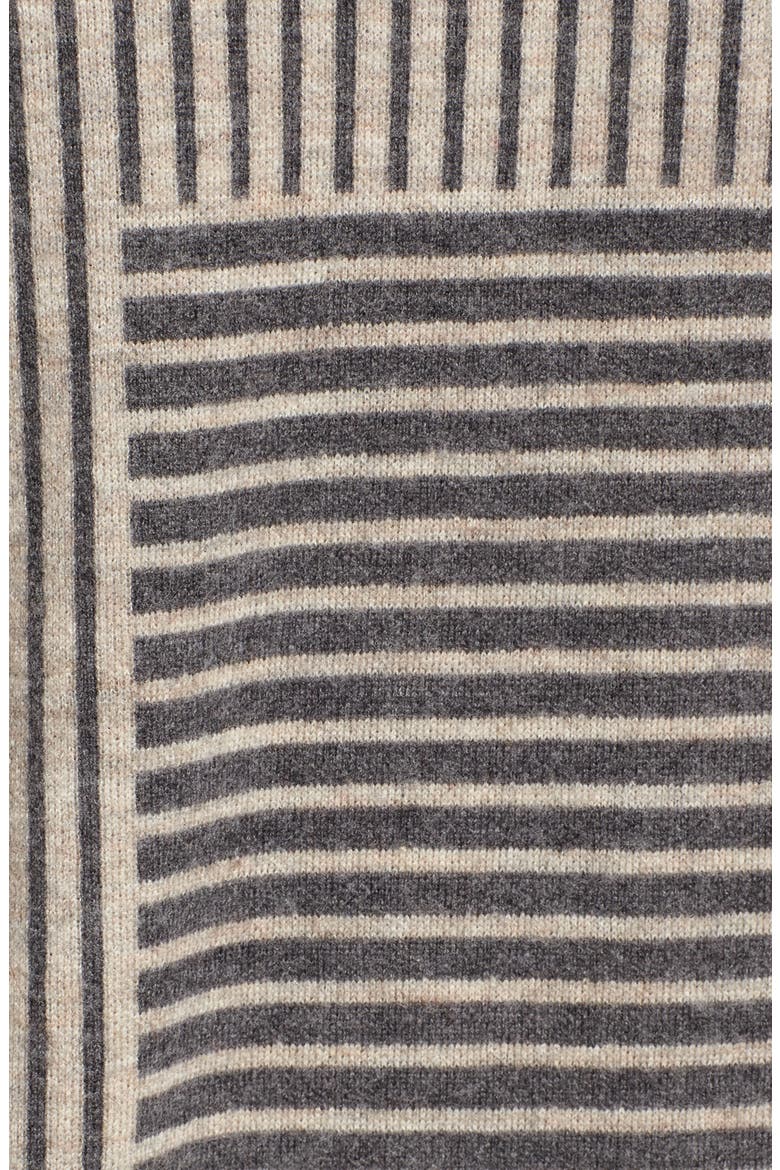 Stripe Merino Wool Cardigan, Alternate, color, ASH