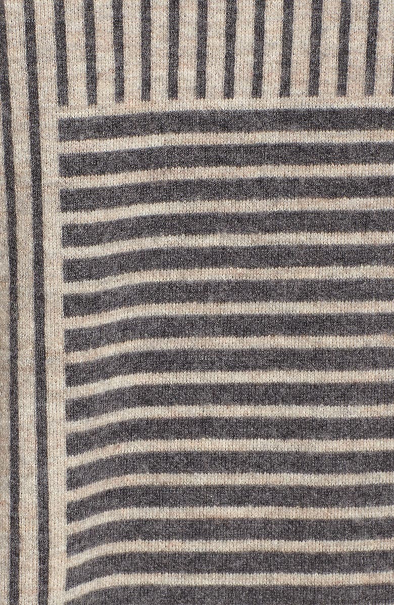 Eileen Fisher Stripe Merino Wool Cardigan, Alternate, color, 