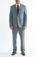 SAVILE ROW CO Hoxton Blue Plaid Stretch Suit