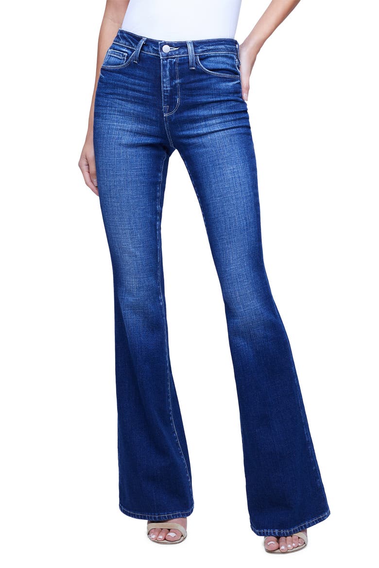 Bell High Waist Flare Jeans, Main, color, FRISCO