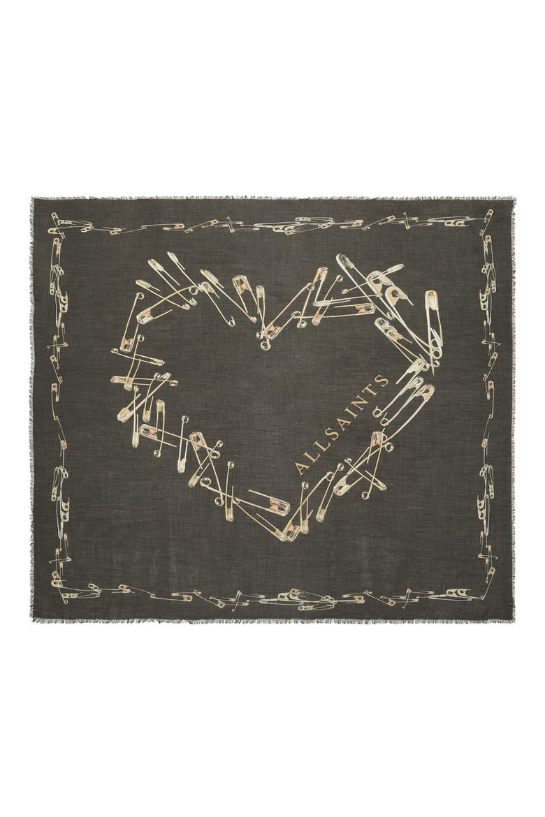 Cora Square Scarf, Alternate, color, BLACK
