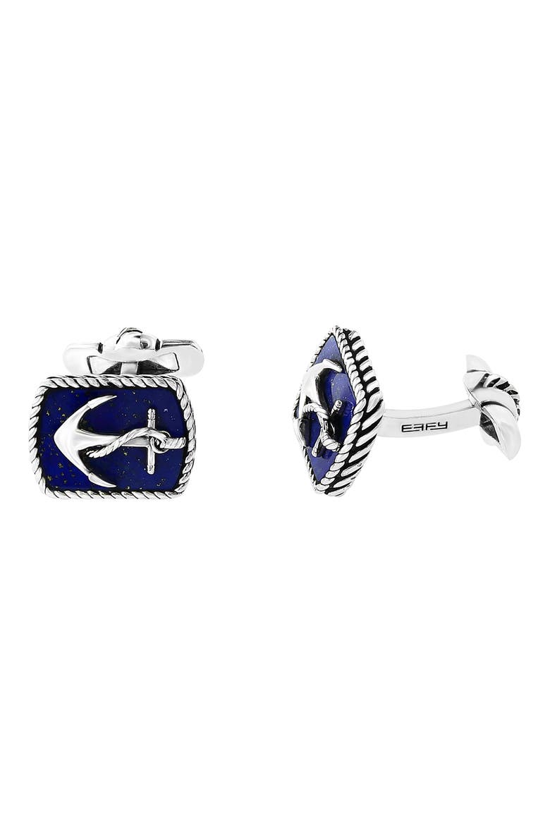 Anchor Cufflinks, Main, color, BLUE