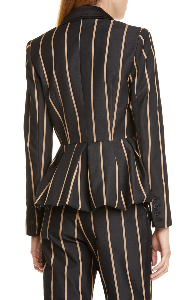 Self-Portrait Stripe Peaked Lapel Jacket, Alternate, color, 