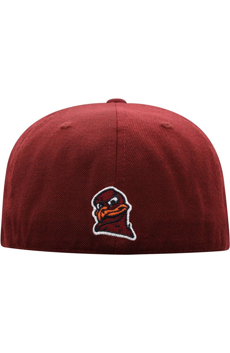 TOP OF THE WORLD Men's Top of the World Maroon Virginia Tech Hokies Team Color Fitted Hat, Alternate, color, Maroon