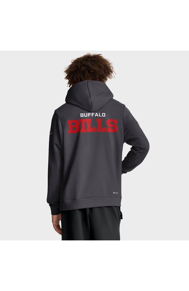 Nike Men's Nike Anthracite Buffalo Bills Sideline Standard Issue Initial Home Dri-FIT Hoodie, Alternate, color, Anthracite