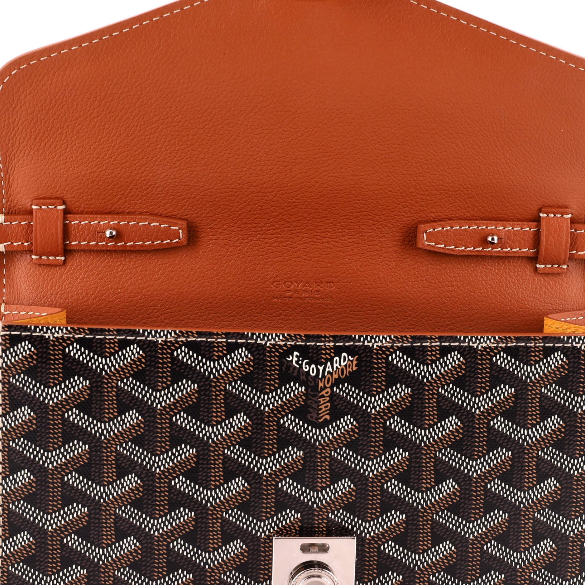 Chypre Wallet on Strap Coated Canvas with Leather, Alternate, color, Brown