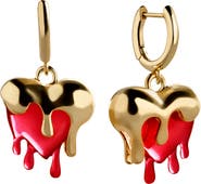 BaubleBar Fatal Attraction Heart Huggie Hoop Earrings