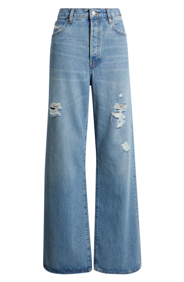 FRAME The Loose Ripped Wide Leg Jeans, Alternate, color, Sundrop