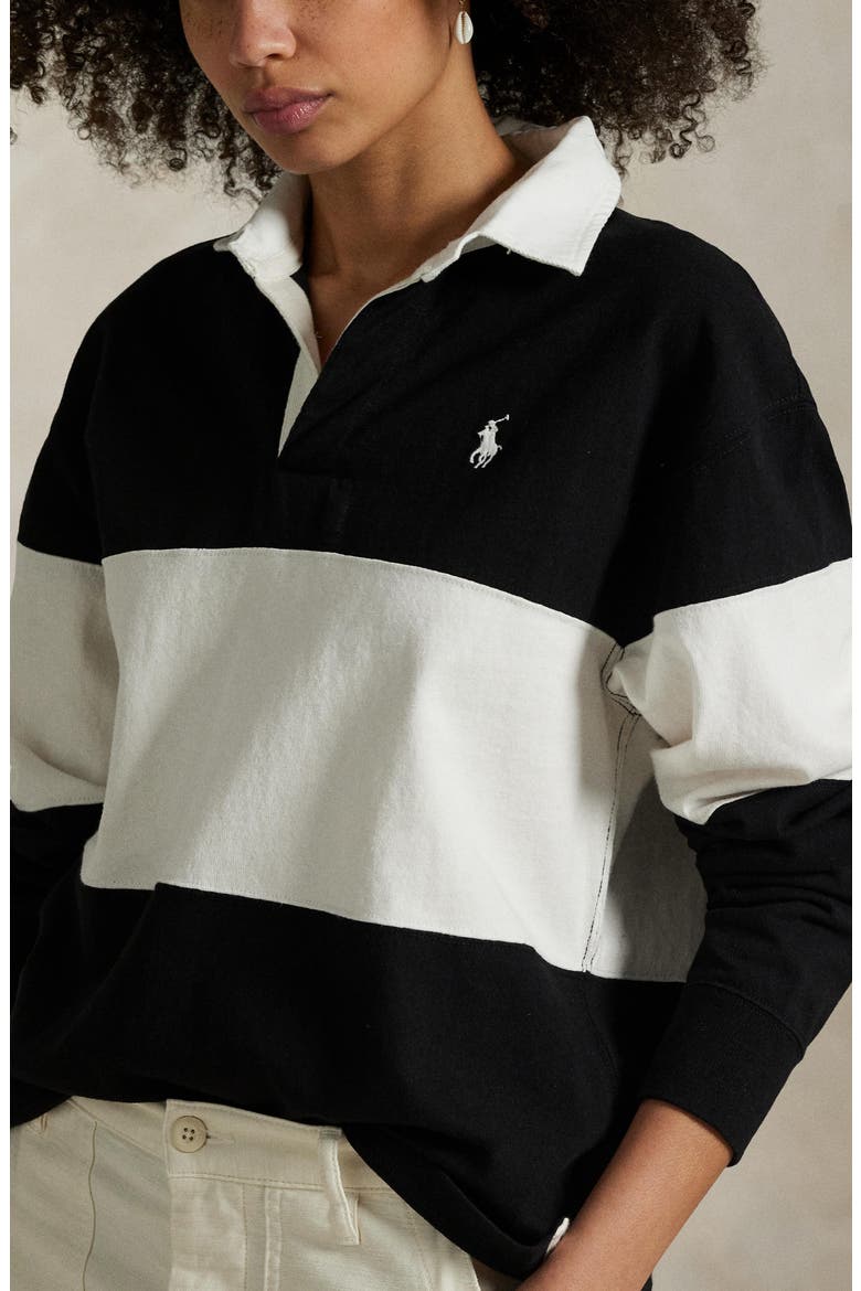 Colorblock Cotton Rugby Shirt (Women) | Nordstrom