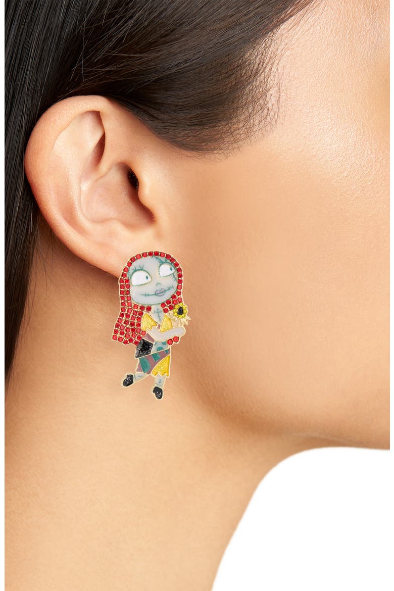 Nightmare Before Christmas Sally Stud Earrings, Alternate, color, RED MULTI