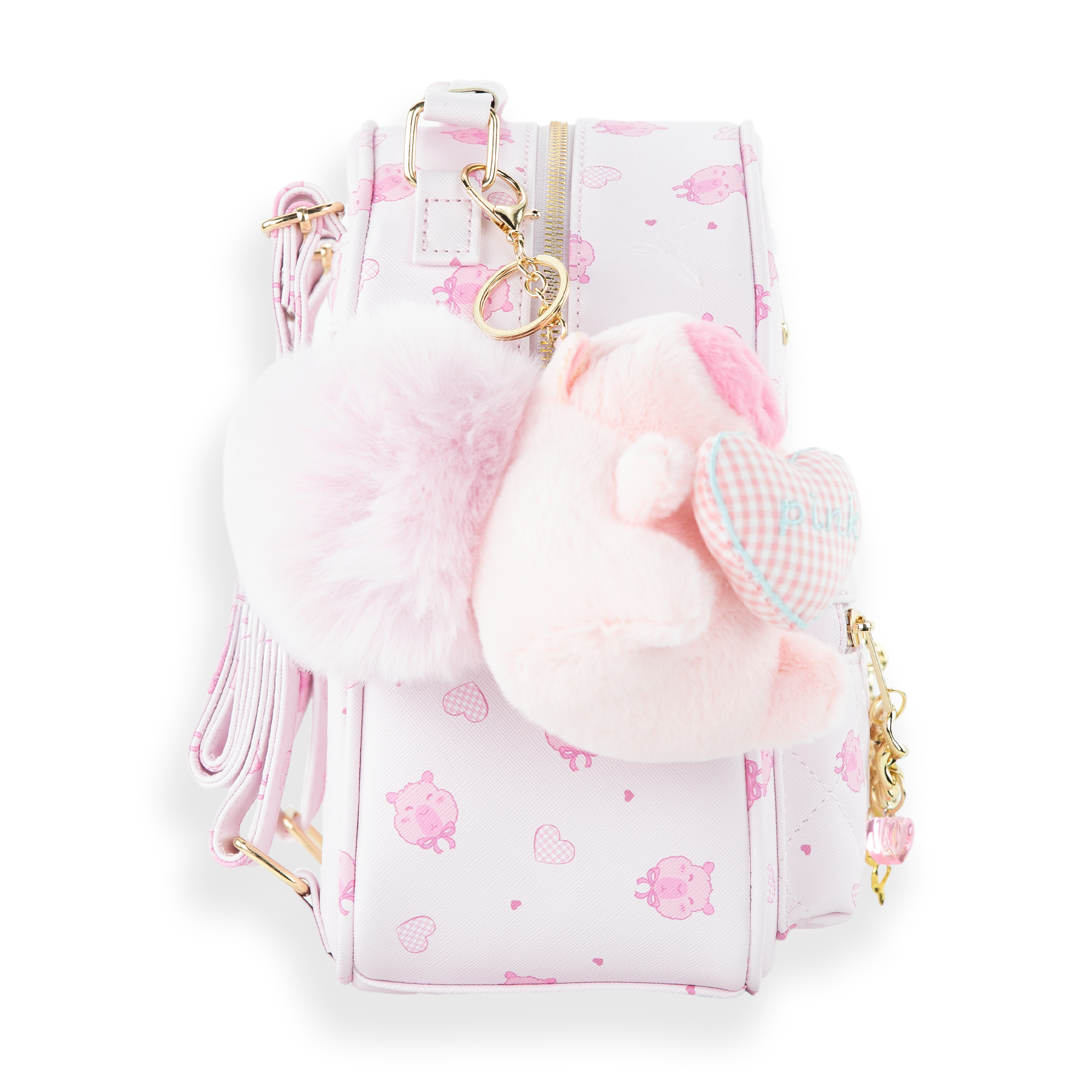 Candy Pink Capybara Mini Backpack Set, Alternate, color, Pink Cottage Capybara/ Pink