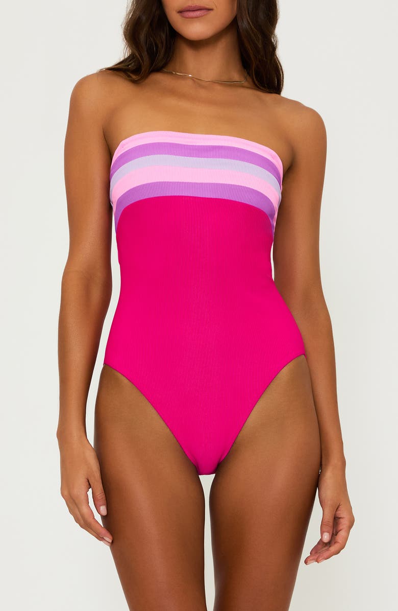 Beach Riot Jessa Stripe One-Piece Swimsuit, Main, color, 