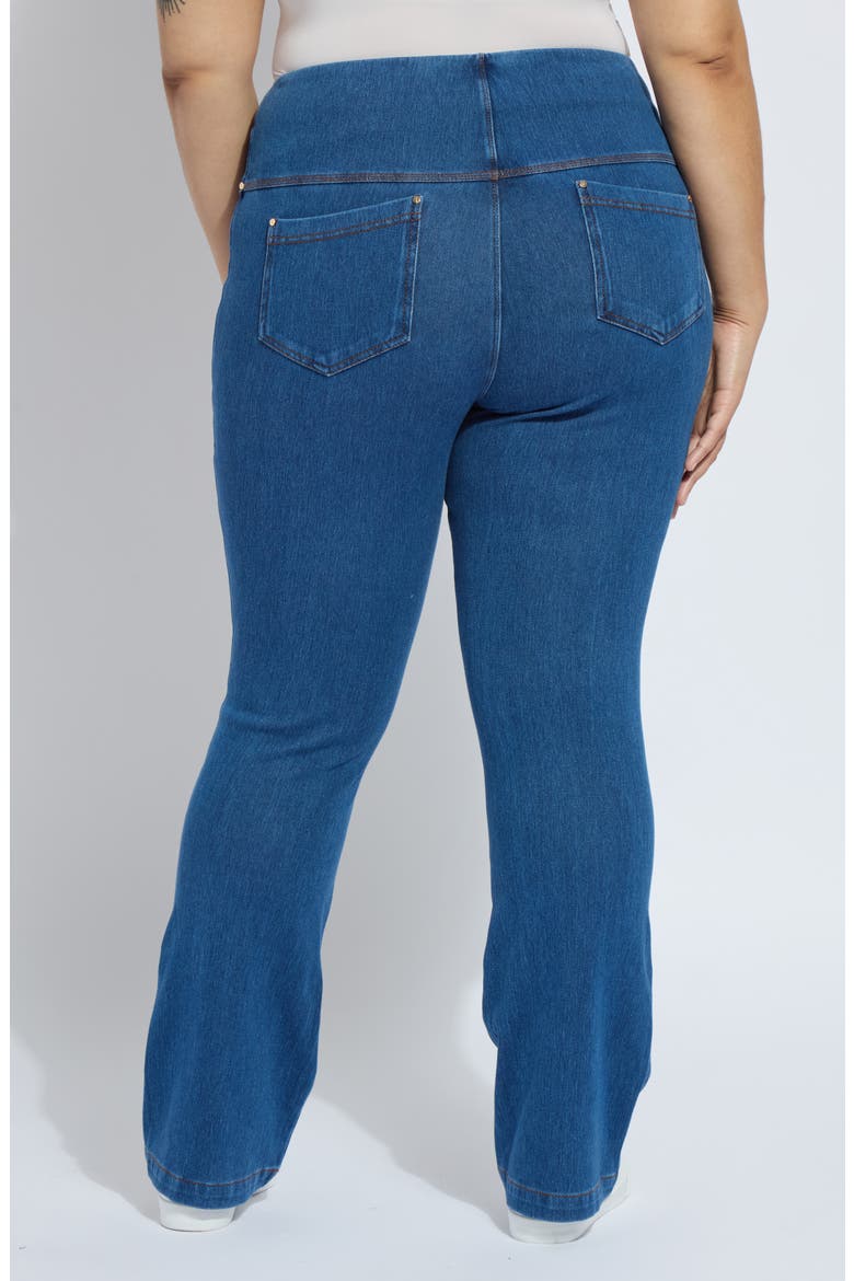 'Lyssentials Pull-On Baby Bootcut Pants, Alternate, color, MID WASH