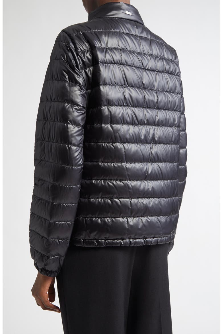 Shiny Down Puffer Jacket, Alternate, color, BLACK