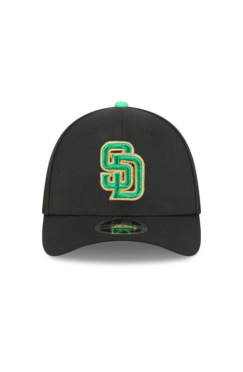 New Era Men's New Era  Black San Diego Padres 2026 St. Patrick's Day 39THIRTY Flex Hat, Alternate, color, Black