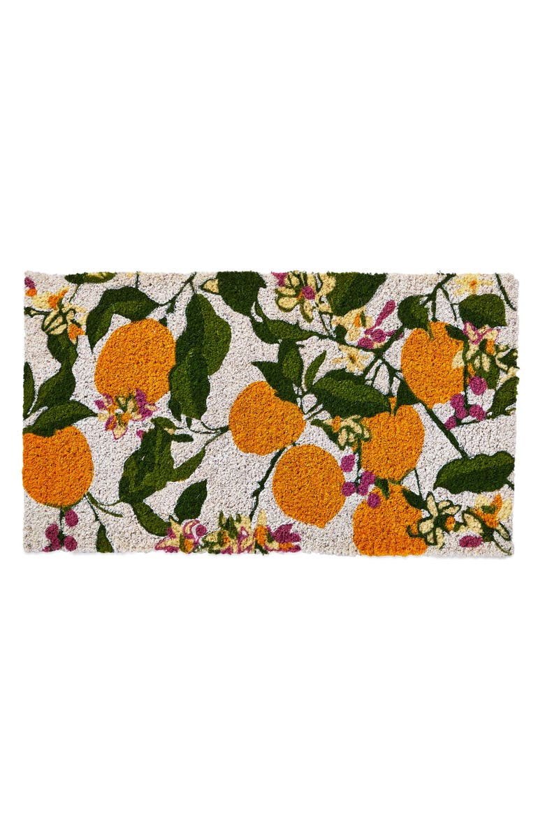 tag Lemoncello Coir Mat Rectangle Indoor Outdoor Welcome Mat, Main, color, Yellow
