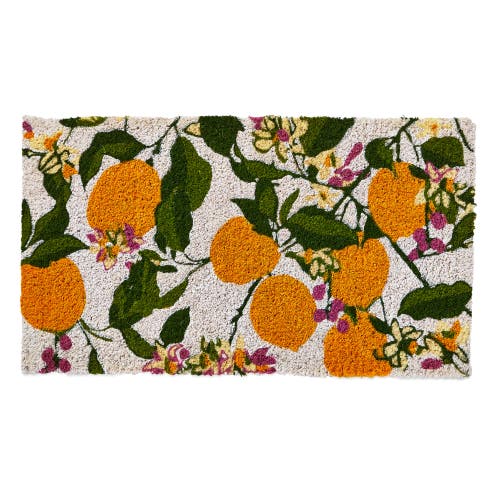 Tag Lemoncello Coir Mat Rectangle Indoor Outdoor Welcome Mat In Multi