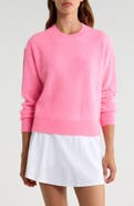 G/FORE Pointelle Brushed Cashmere Crewneck Sweater