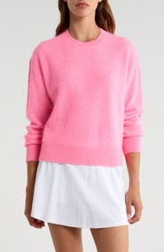 G/FORE Pointelle Brushed Cashmere Crewneck Sweater