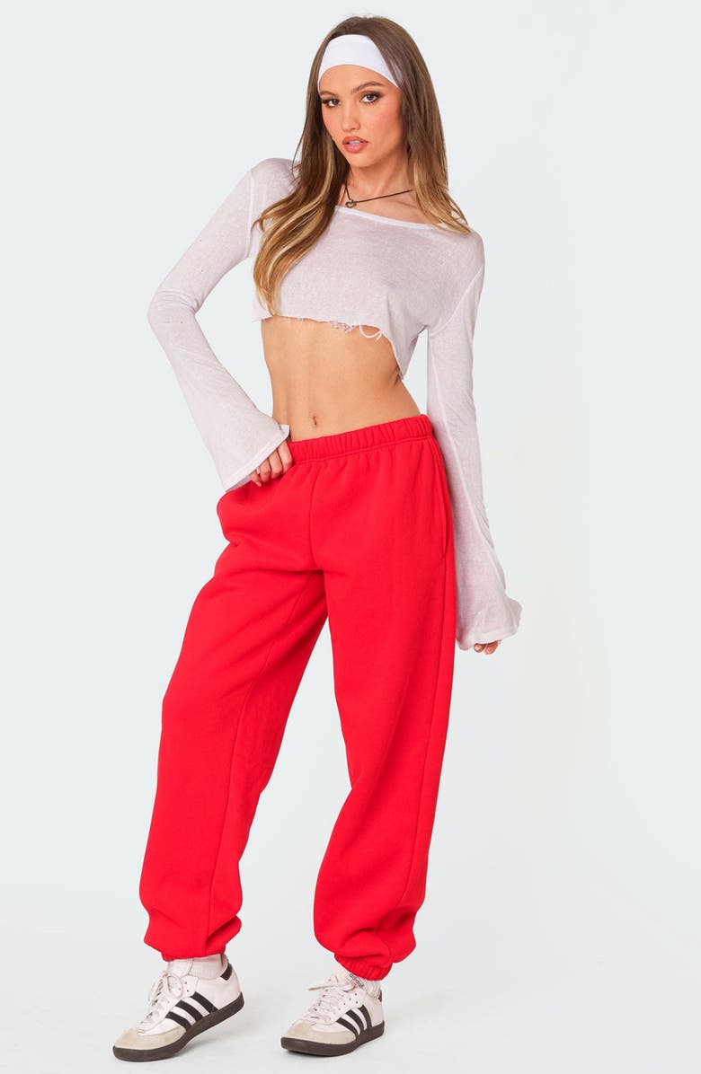 EDIKTED Clark Oversize Sweatpants, Alternate, color, Red