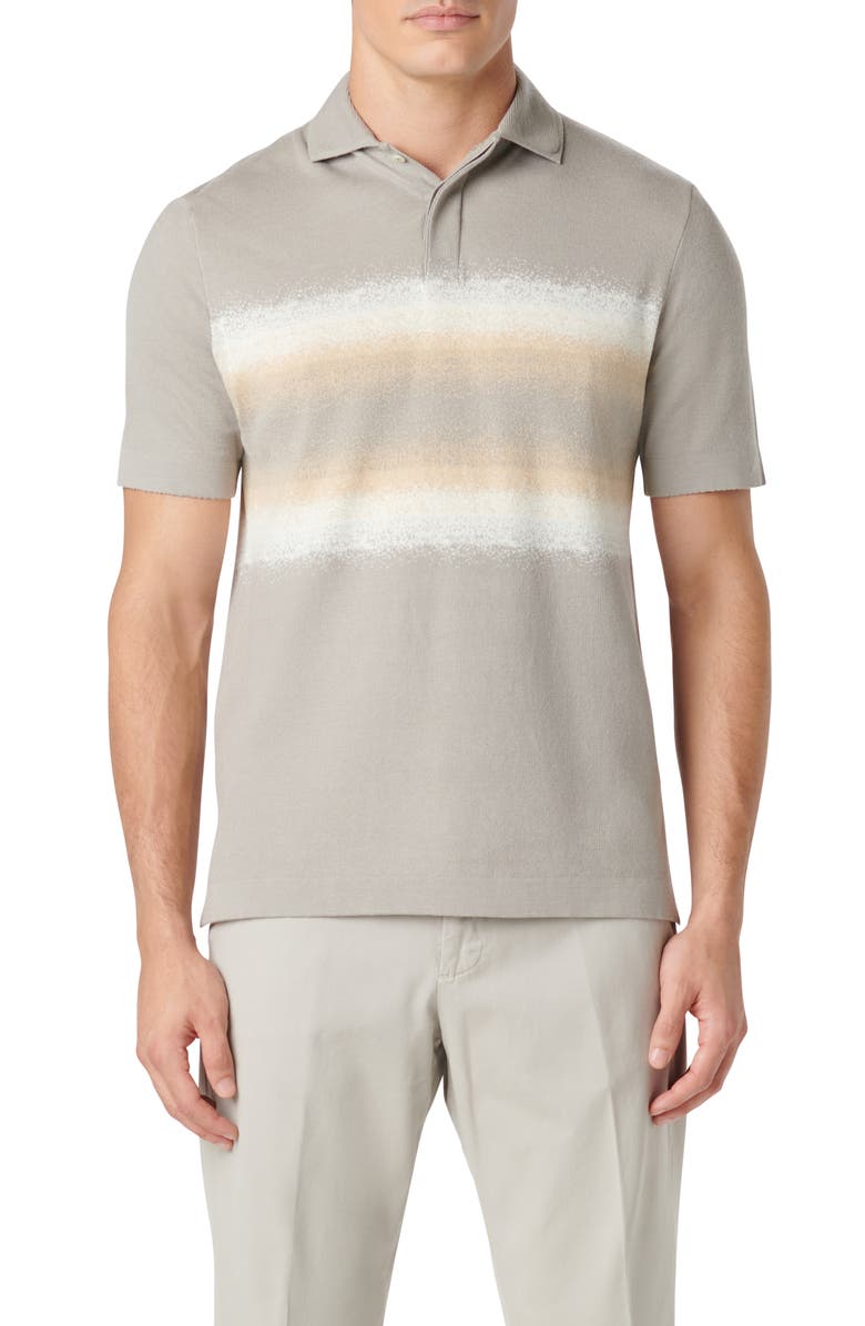 Bugatchi Cotton & Silk Polo, Main, color, Willow