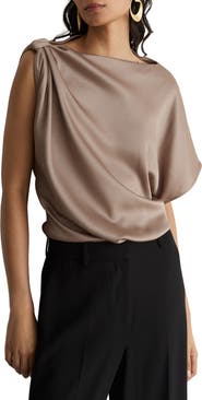 Reiss Kezia Twisted Draped Top
