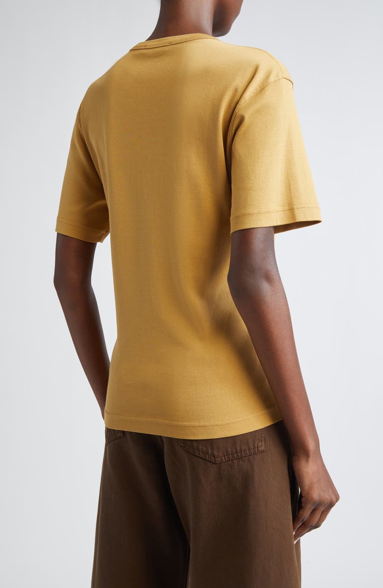 Lemaire Cotton Jersey Rib T-Shirt, Alternate, color, Ochre