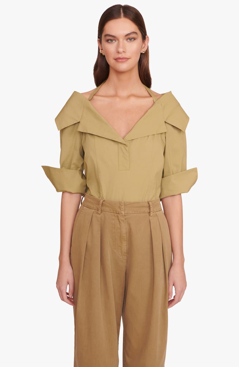 STAUD Luisa Wide Leg Cotton Twill Pants, Alternate, color, 