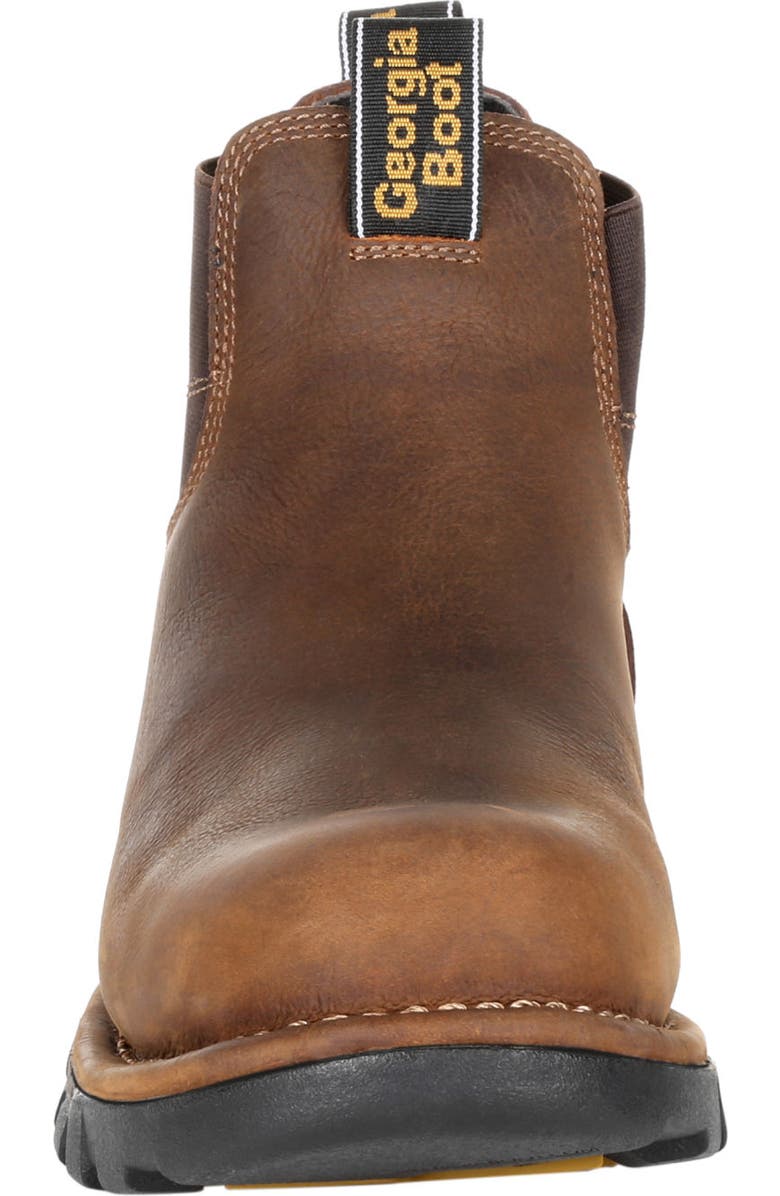 Georgia Boot Eagle One Waterproof Chelsea Work Boot, Alternate, color, Brown