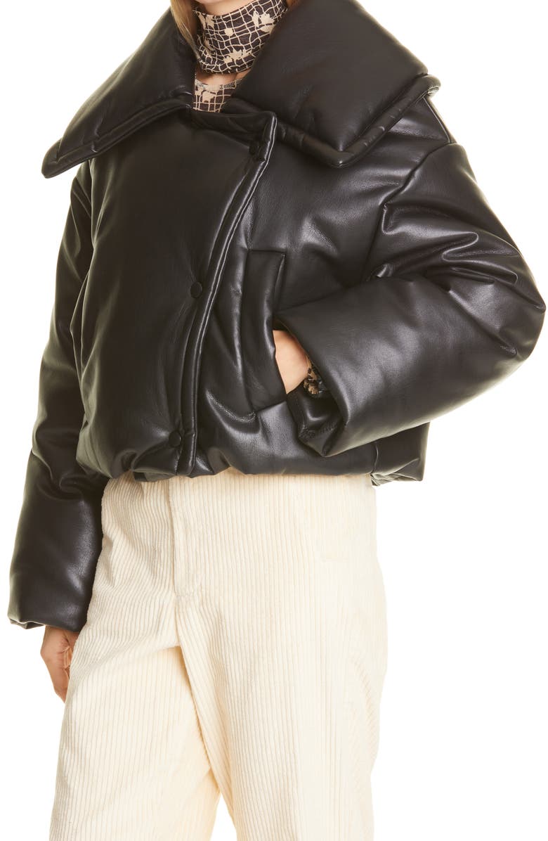 Nanushka Jamie Faux Leather Puffer Jacket, Alternate, color, 