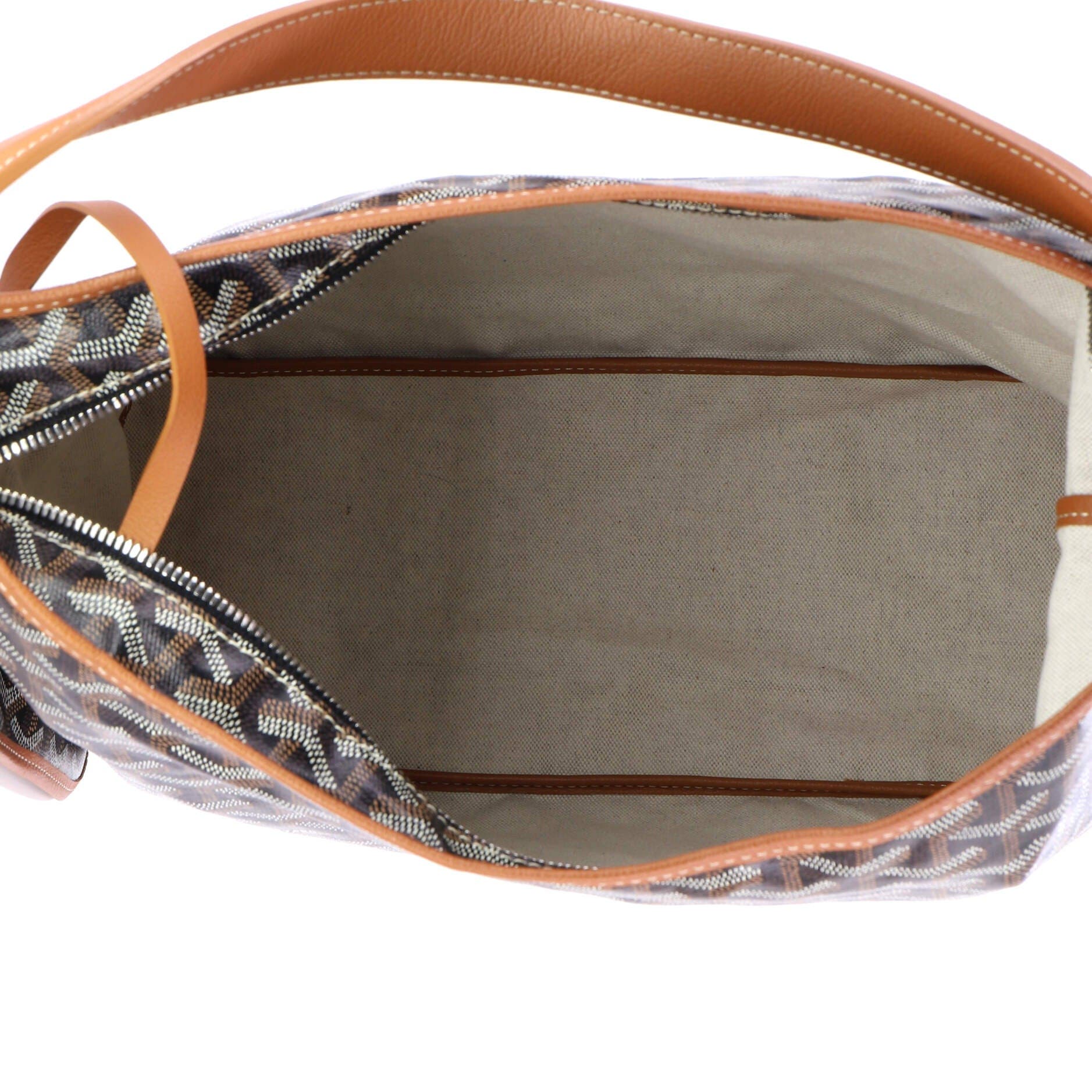 Pre-Owned Goyard Boheme Hobo Coated Canvas, Alternate, color, Print