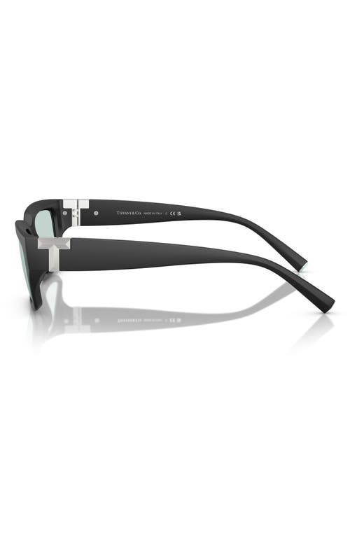 Tiffany & Co . 56mm Rectangular Sunglasses In Matte Black