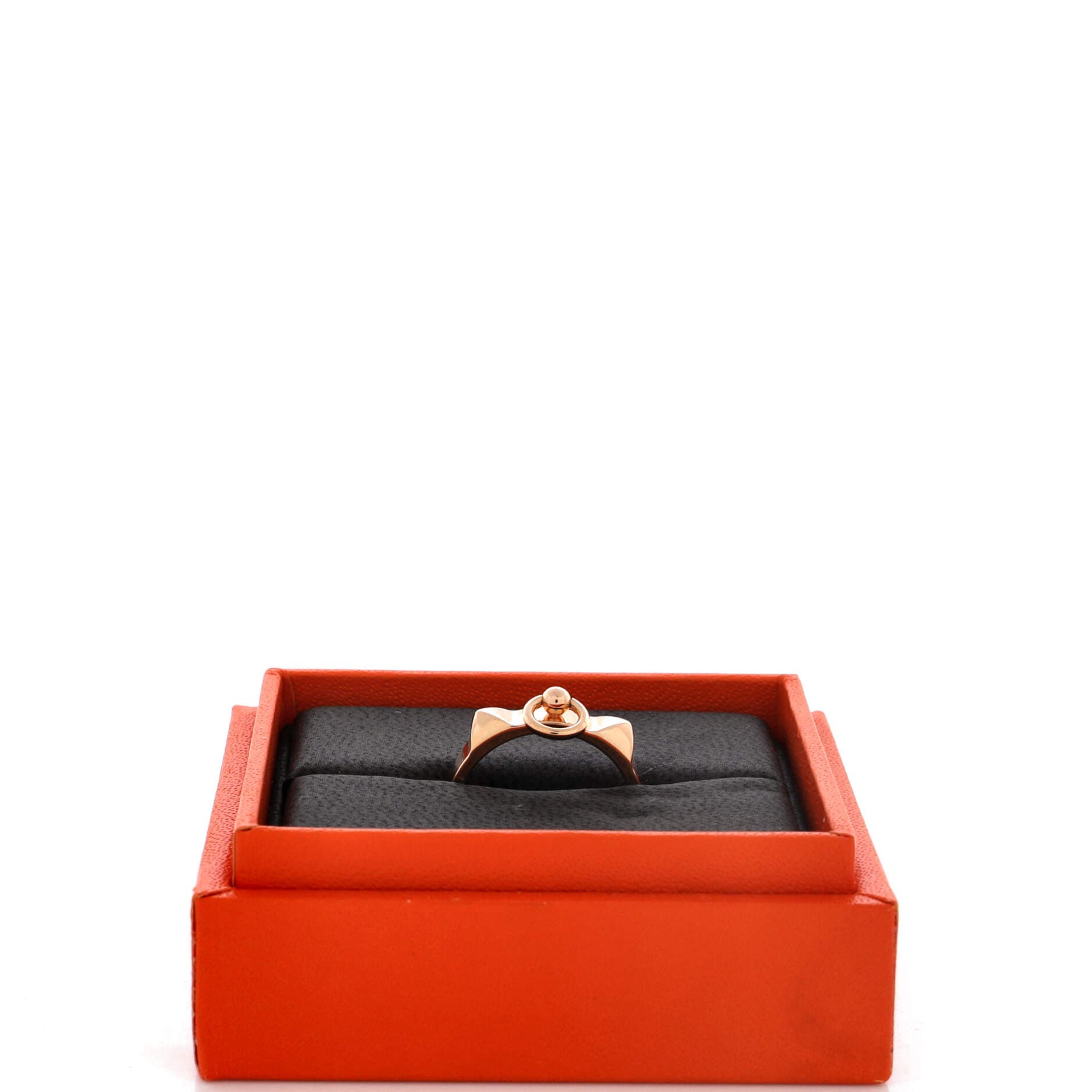 Pre-Owned Hermes Collier de Chien Ring 18K Rose Gold Small, Alternate, color, Rose Gold