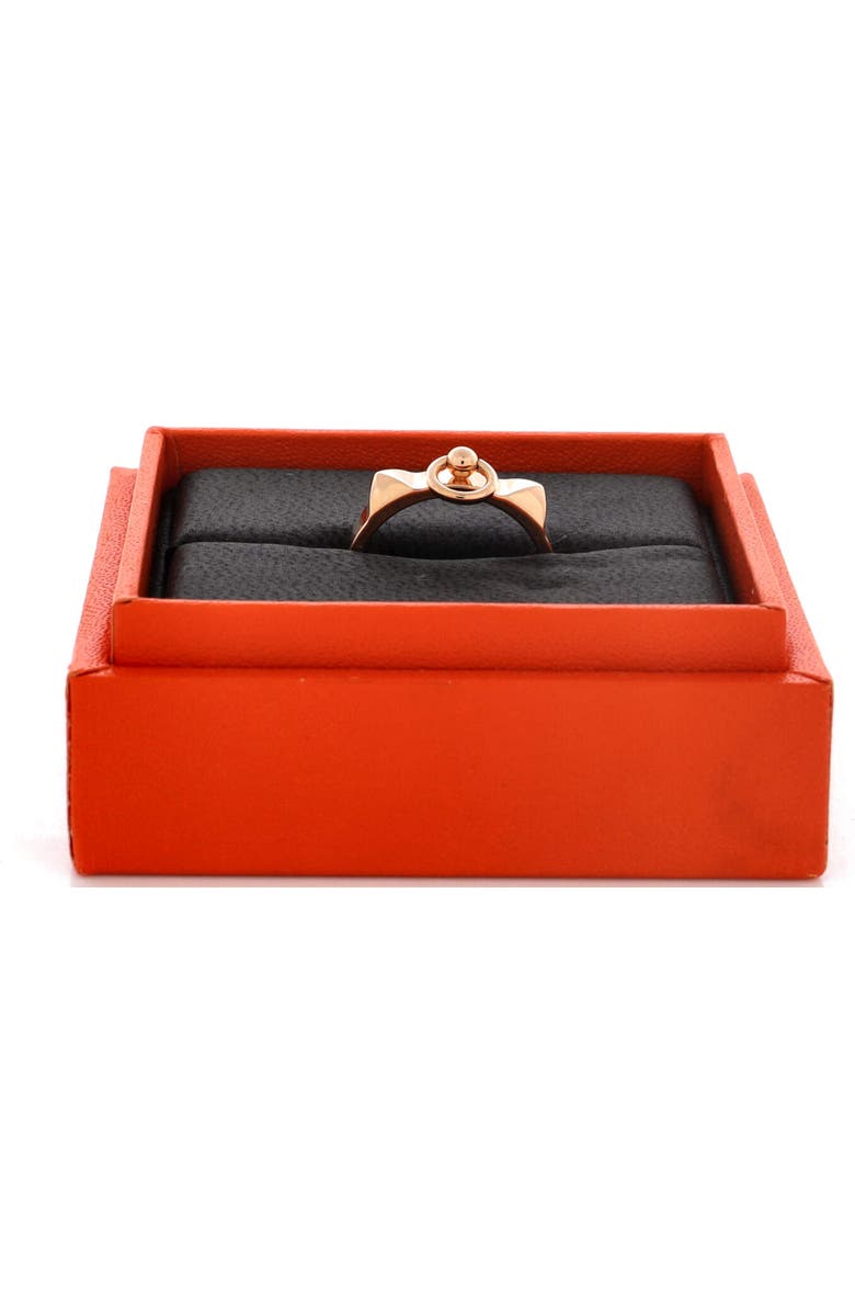 Pre-Owned Hermes Collier de Chien Ring 18K Rose Gold Small, Alternate, color, Rose Gold