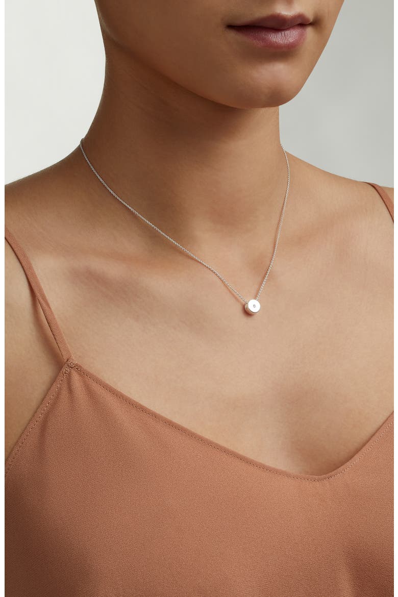 Linear Solo Diamond Pendant Necklace, Alternate, color, SILVER