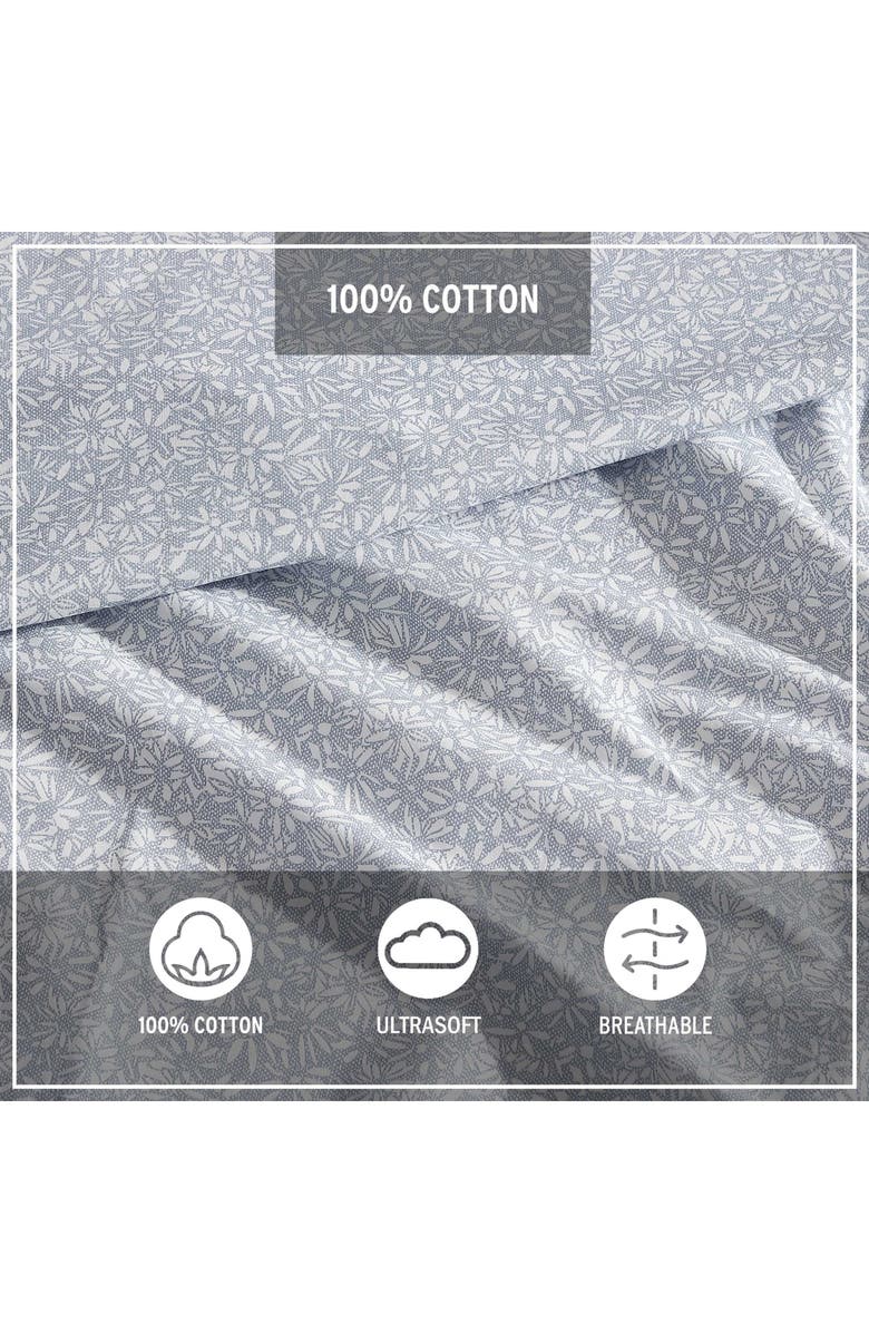 Eddie Bauer Little Blossom Cotton Sheet Set, Alternate, color, Grey