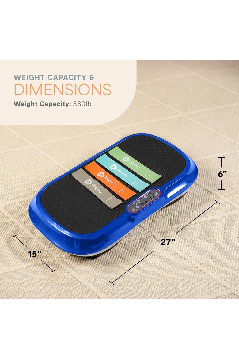 Waver Vibration Plate Exercise Machine Whole Body Vibrating Platform, Alternate, color, Blue