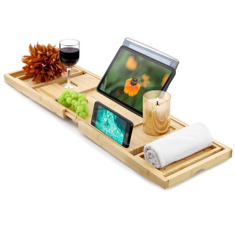 Expandable Wood Bath Tray