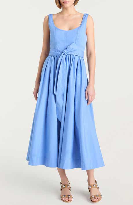 Cinq à Sept Kilah Cotton Blend Midi Dress