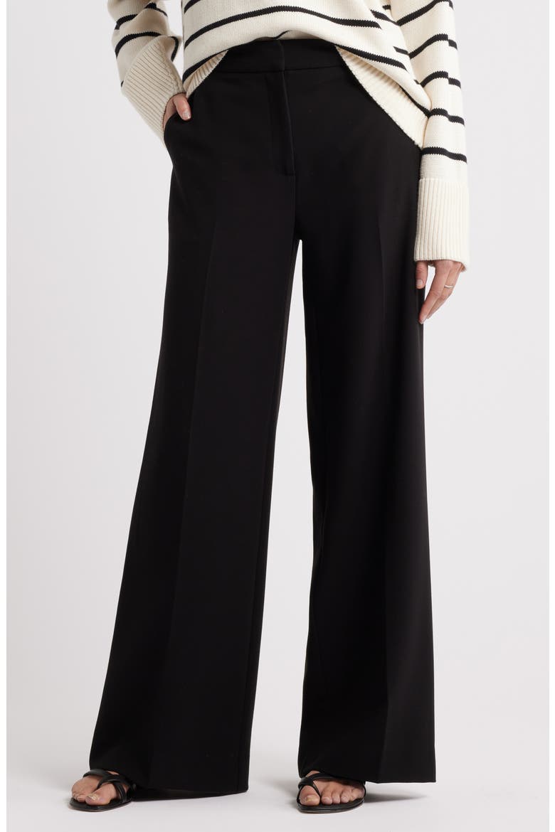 The Lennox Wide Leg Trousers, Main, color, BLACK