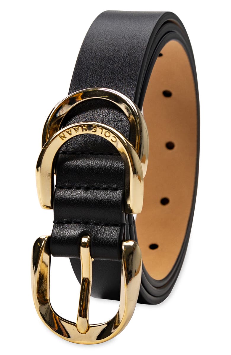 Cole Haan Triple Buckle Leather Belt, Alternate, color, 