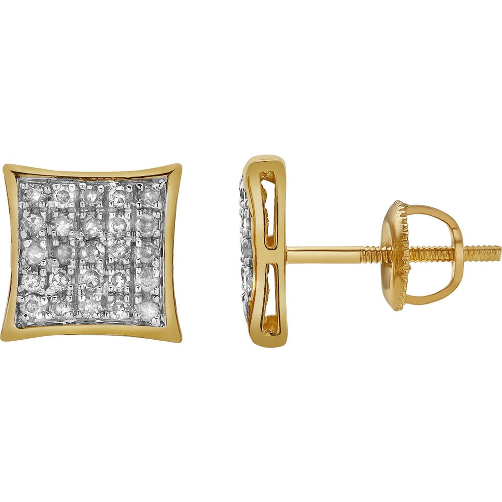 Luvmyjewelry Encantador 10k Yellow Gold Diamond Unisex Earrings In 10k Yellow Gold