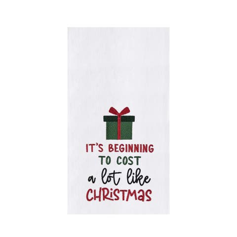 Cost Like Christmas Funny Phrases Embroidered Gift Towel