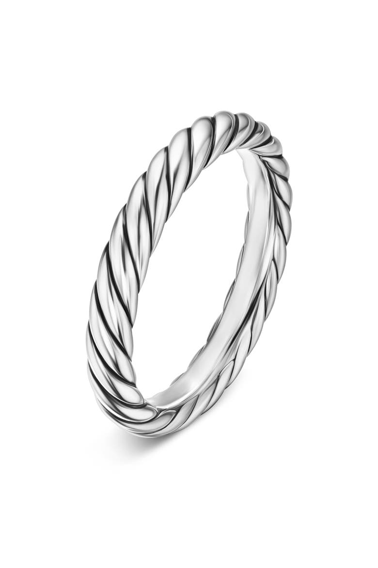 Cable Band Ring in Sterling Silver, Alternate, color, STERLING SILVER