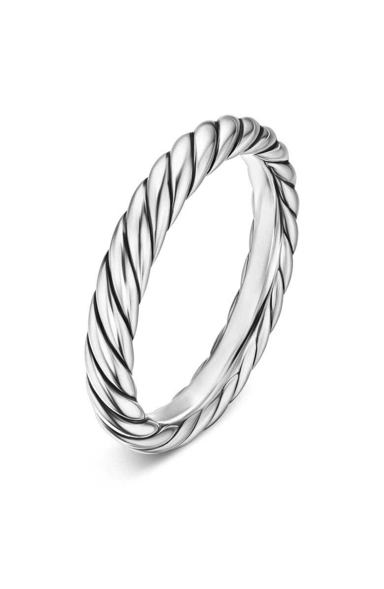 David Yurman Cable Band Ring in Sterling Silver, Alternate, color, Sterling Silver