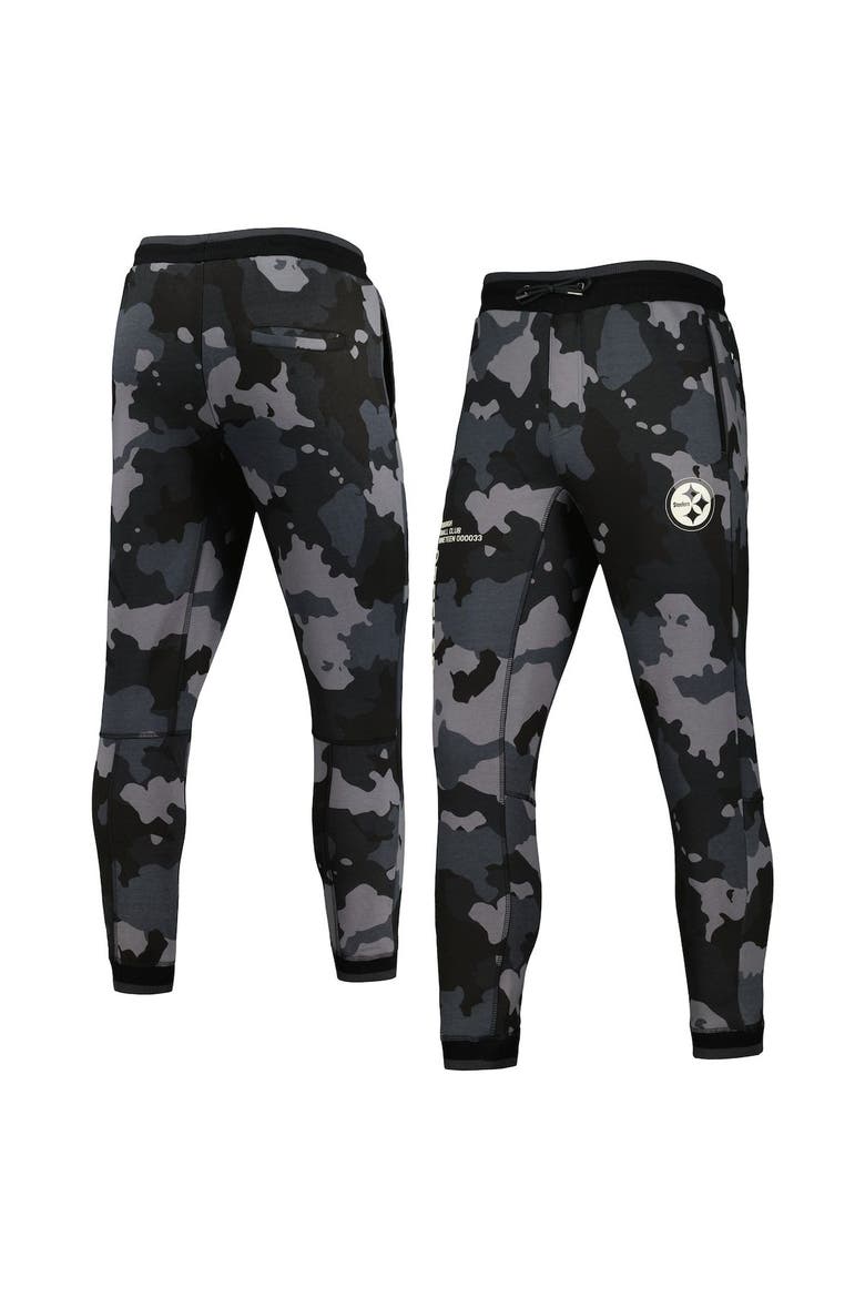 Unisex The Wild Collective Black Pittsburgh Steelers Camo Jogger Pants, Main, color, Black