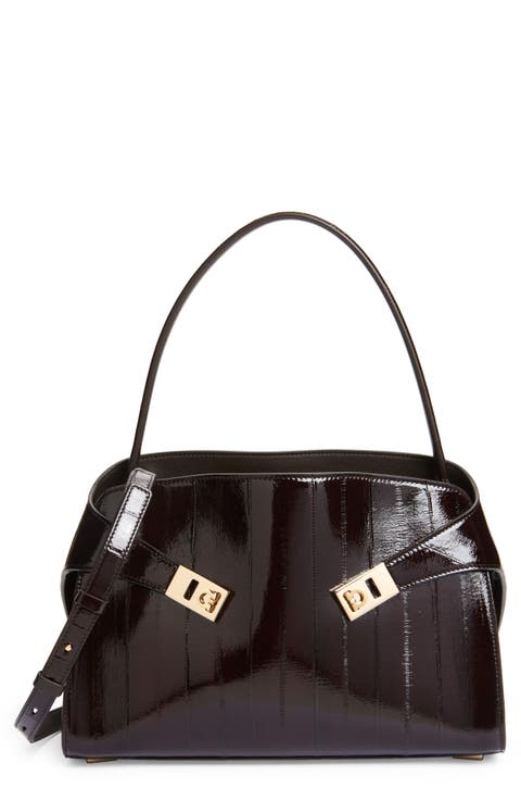 Small Hug Eelskin Leather Handbag