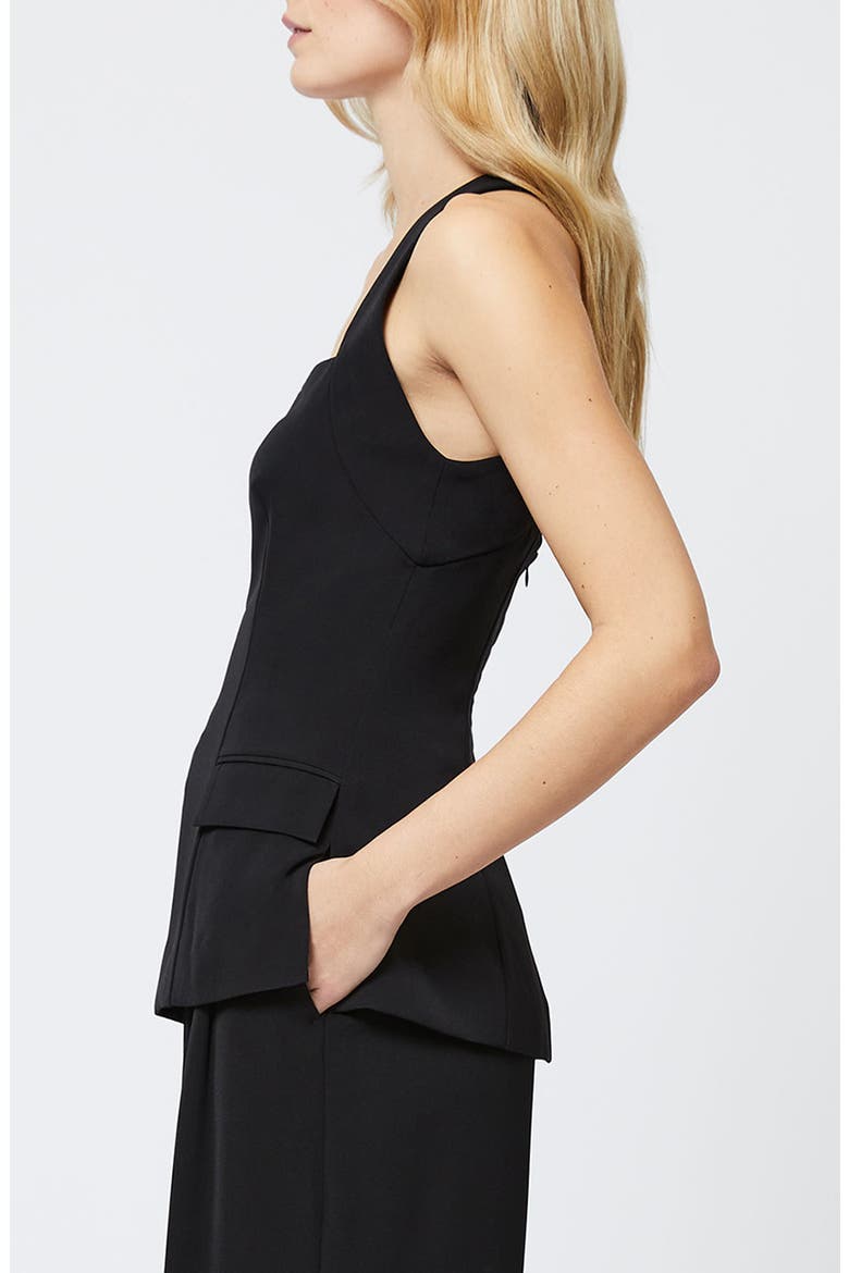 Harry Halter Neck Suiting Top, Alternate, color, BLACK